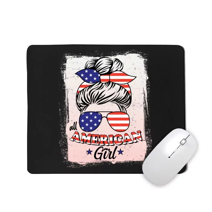 All American Girl USA American Flag Mousepad