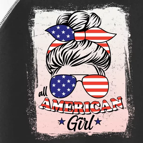 All American Girl USA American Flag Toddler Fine Jersey T-Shirt