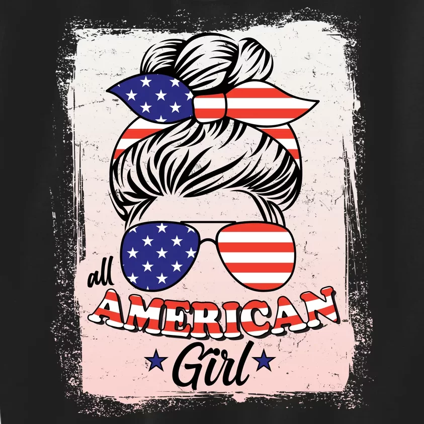 All American Girl USA American Flag Kids Sweatshirt