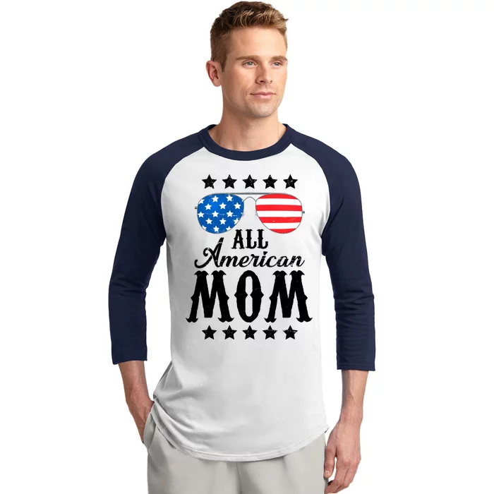 All American Mom Baseball Sleeve Shirt