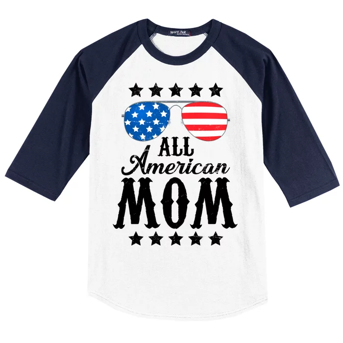 All American Mom Baseball Sleeve Shirt