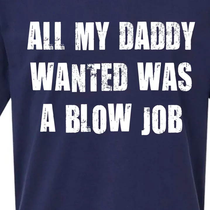 All Daddy Wanted Was A Blow Job Sueded Cloud Jersey T-Shirt