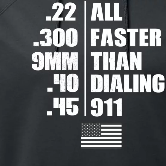 All Faster Than Dialing 911 Performance Fleece Hoodie