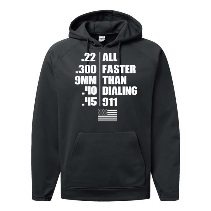 All Faster Than Dialing 911 Performance Fleece Hoodie