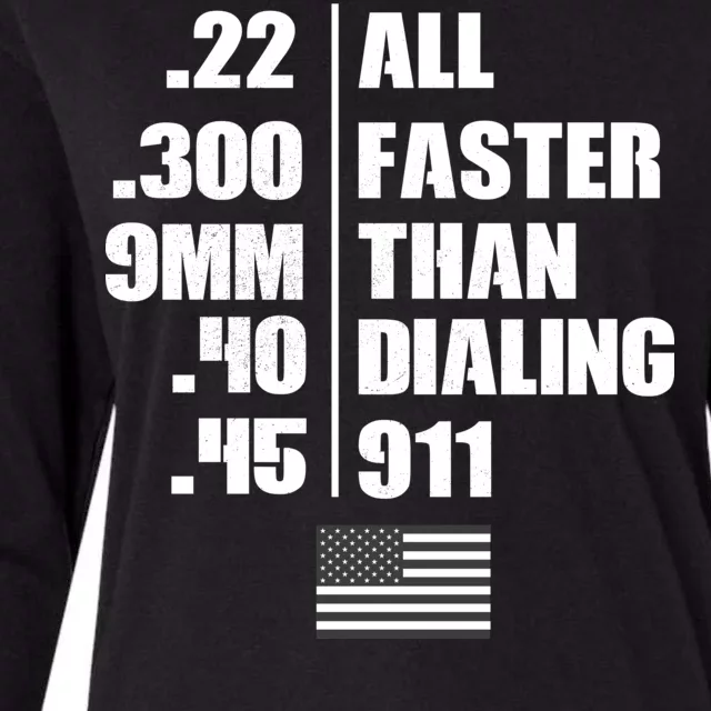 All Faster Than Dialing 911 Womens Cotton Relaxed Long Sleeve T-Shirt