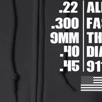 All Faster Than Dialing 911 Full Zip Hoodie