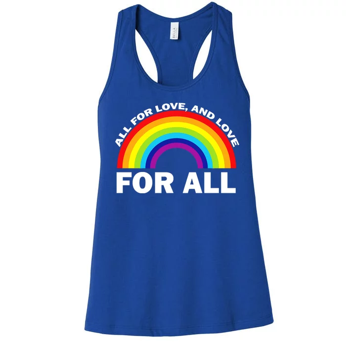 All For Love And Love For All Women's Racerback Tank