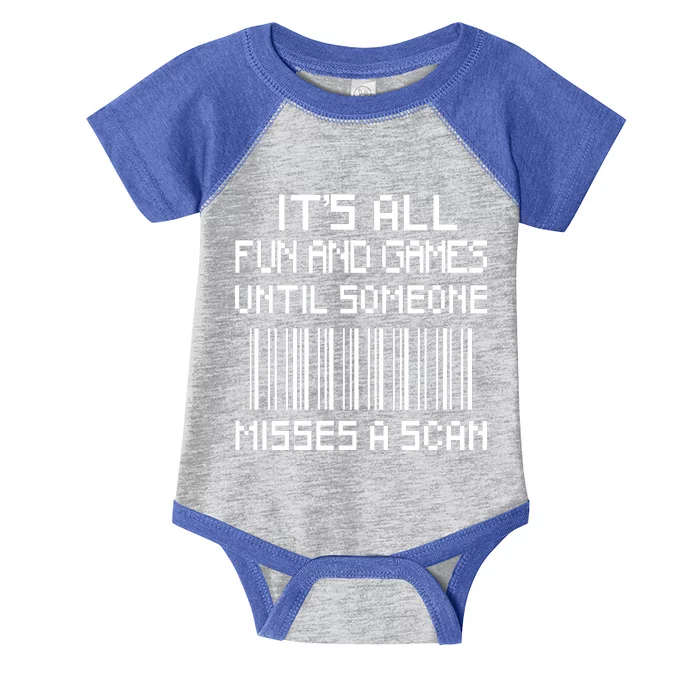 All Fun And Games Until Someone Misses A Scan Poster Worker Infant Baby Jersey Bodysuit