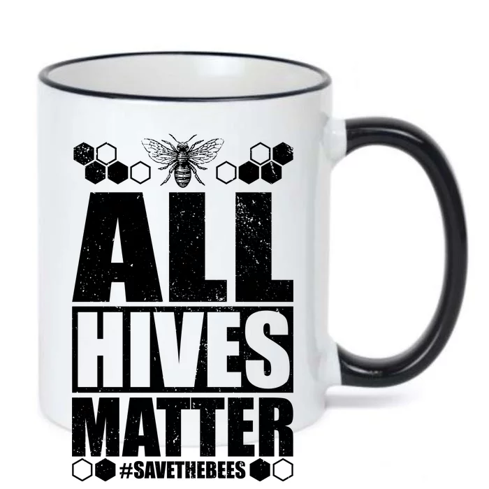 All Hives Matter Save The Bees Black Color Changing Mug