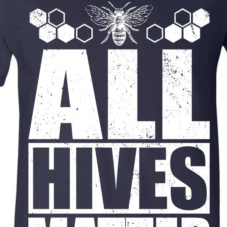 All Hives Matter Save The Bees V-Neck T-Shirt