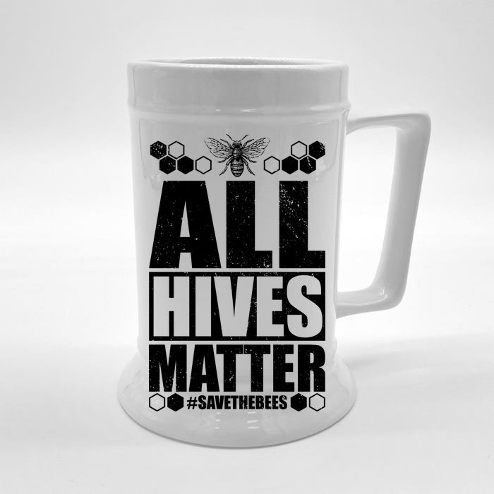 All Hives Matter Save The Bees Front & Back Beer Stein