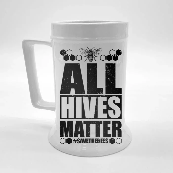 All Hives Matter Save The Bees Front & Back Beer Stein