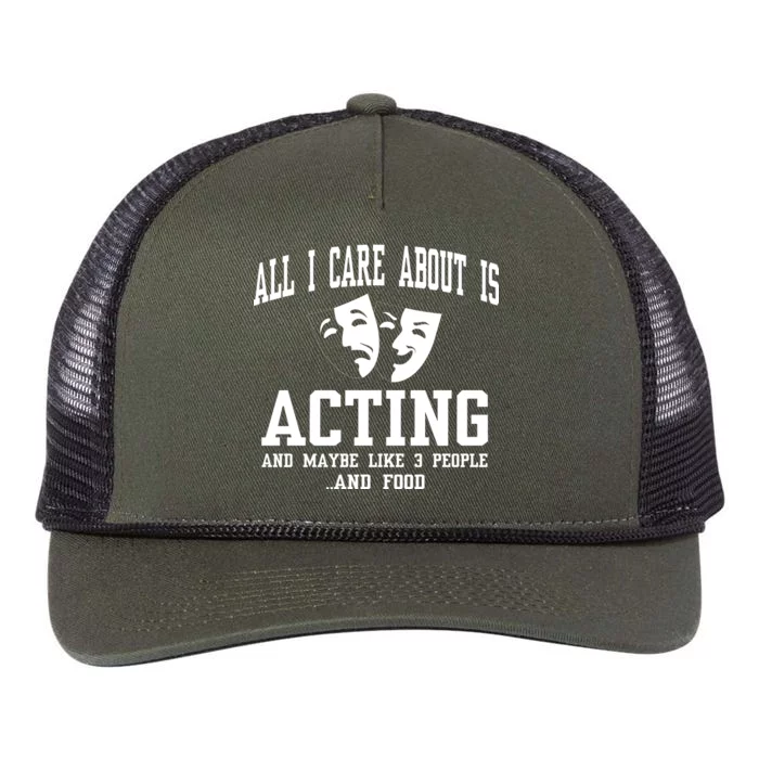 All I Care About Is Acting Retro Rope Trucker Hat Cap