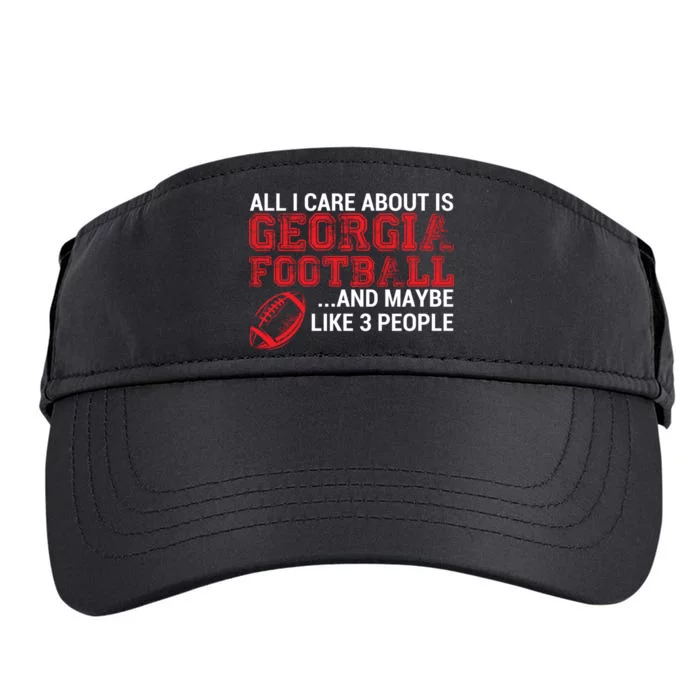 All I Care About Is Georgia Football Adult Drive Performance Visor