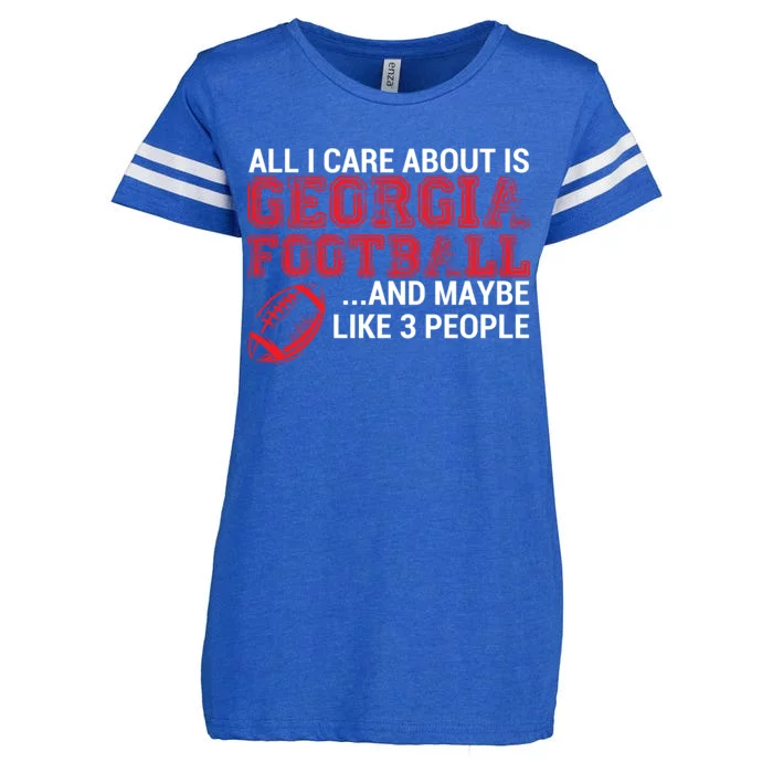 All I Care About Is Georgia Football Enza Ladies Jersey Football T-Shirt