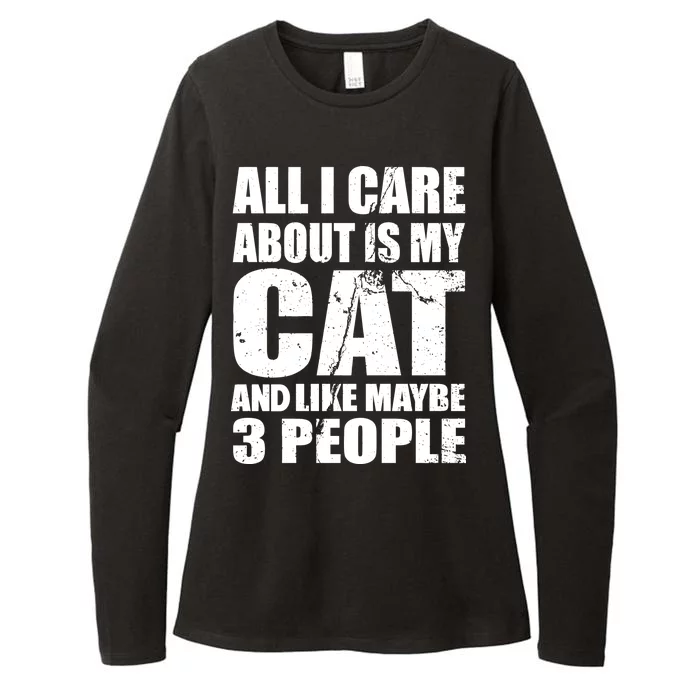 All I Care About Is My Cat And Like 3 People Womens CVC Long Sleeve Shirt