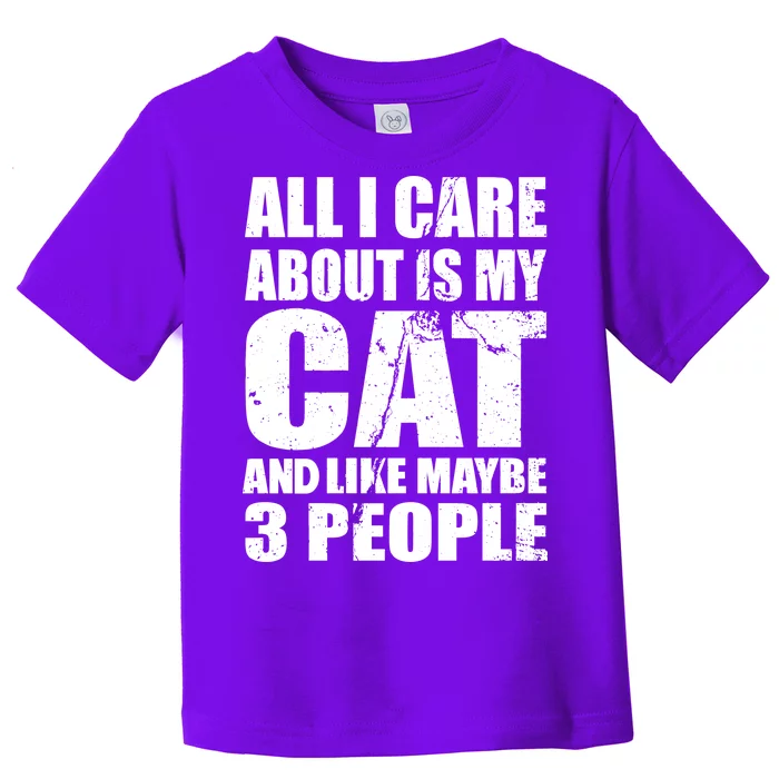 All I Care About Is My Cat And Like 3 People Toddler T-Shirt