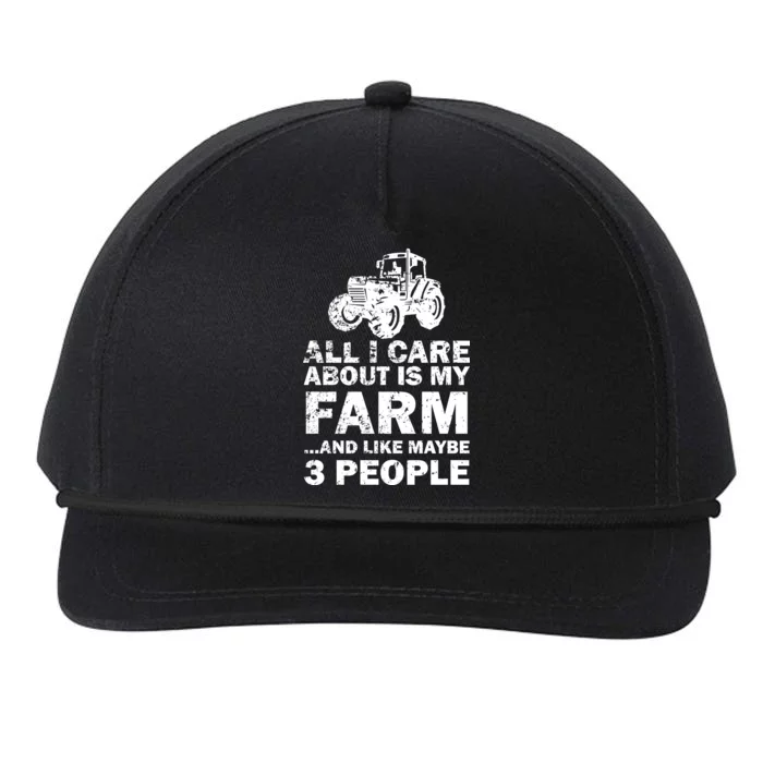 All I Care About is My Farm & Like 3 People Snapback Five-Panel Rope Hat