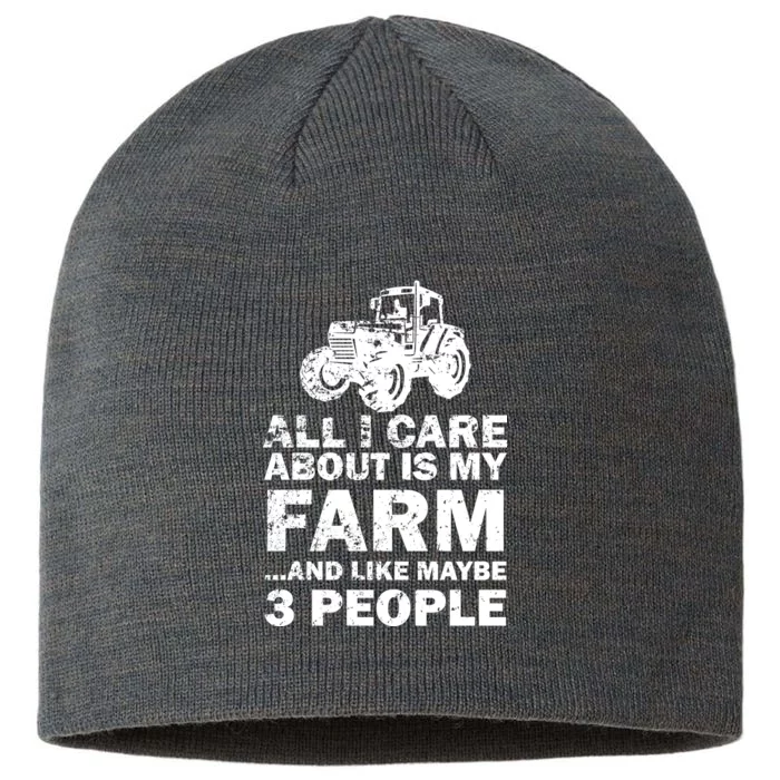 All I Care About is My Farm & Like 3 People 8 1/2in Sustainable Knit Beanie