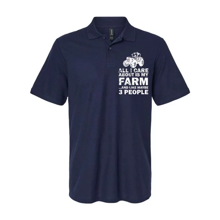 All I Care About is My Farm & Like 3 People Softstyle Adult Sport Polo