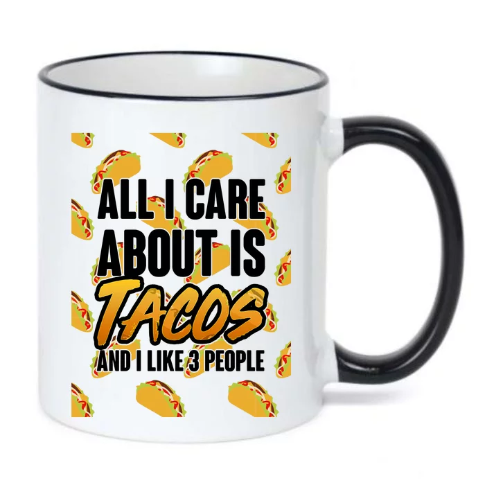 All I Care About Is Tacos Black Color Changing Mug