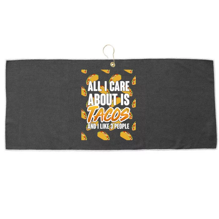 All I Care About Is Tacos Large Microfiber Waffle Golf Towel