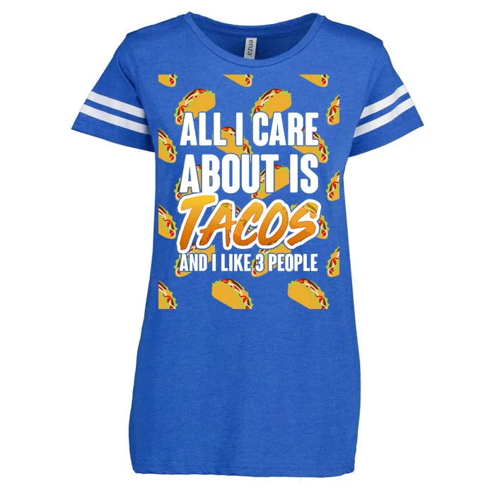 All I Care About Is Tacos Enza Ladies Jersey Football T-Shirt