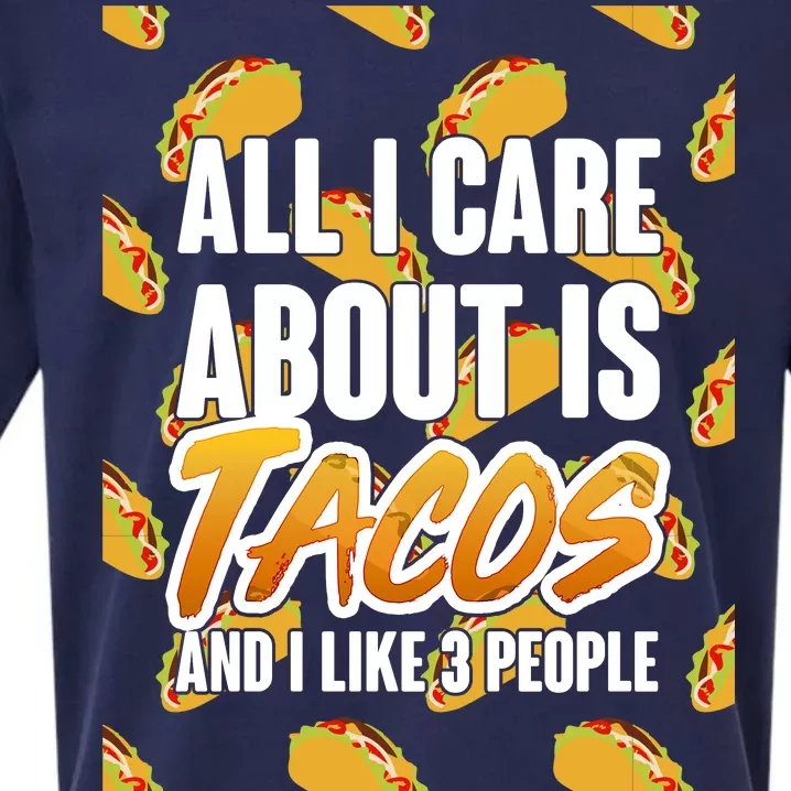 All I Care About Is Tacos Sueded Cloud Jersey T-Shirt