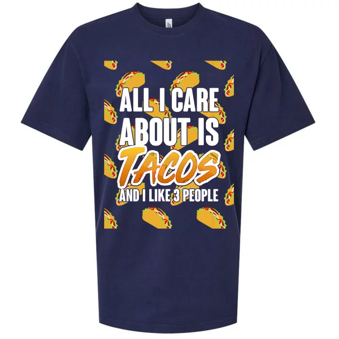 All I Care About Is Tacos Sueded Cloud Jersey T-Shirt