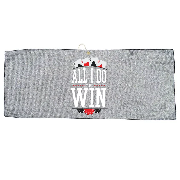 All I Do Is Win Poker Large Microfiber Waffle Golf Towel