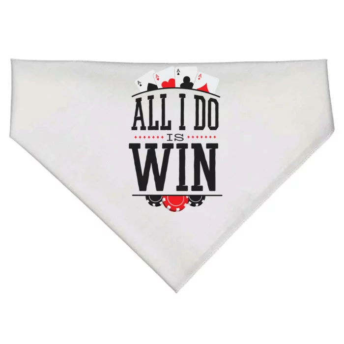 All I Do Is Win Poker USA-Made Doggie Bandana