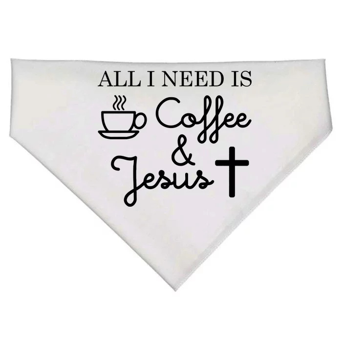 All I Need is Coffee and Jesus USA-Made Doggie Bandana