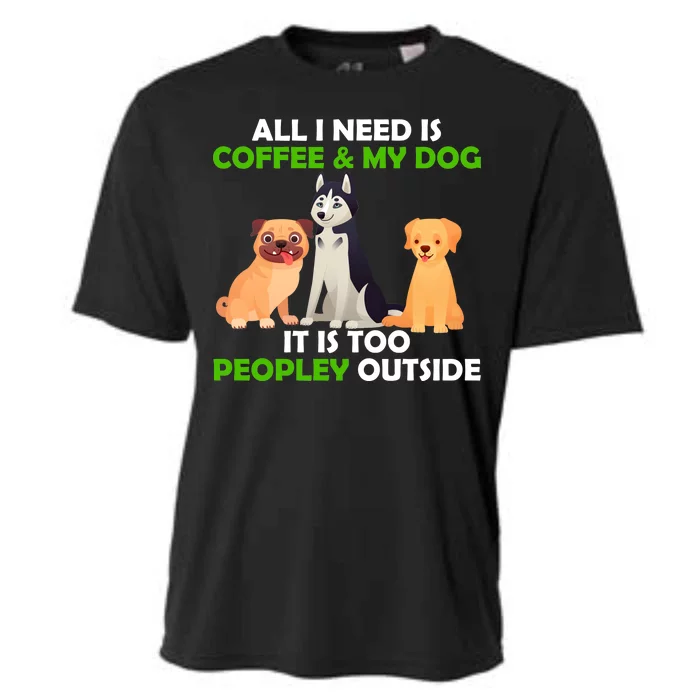 All I Need Is Coffee And My Dog Cooling Performance Crew T-Shirt