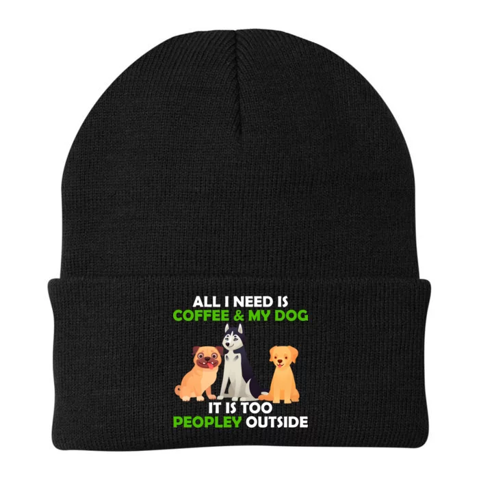 All I Need Is Coffee And My Dog Knit Cap Winter Beanie