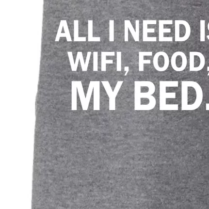 All I Need Is Wifi Food Doggie 3-End Fleece Hoodie