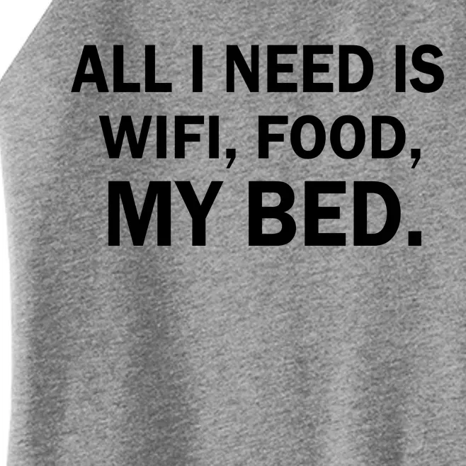 All I Need Is Wifi Food Women’s Perfect Tri Rocker Tank