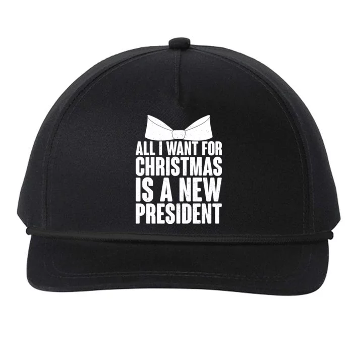 All I Want For Christmas Is A New President Snapback Five-Panel Rope Hat