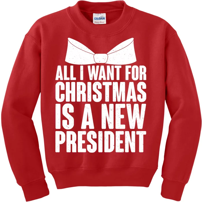 All I Want For Christmas Is A New President Kids Sweatshirt