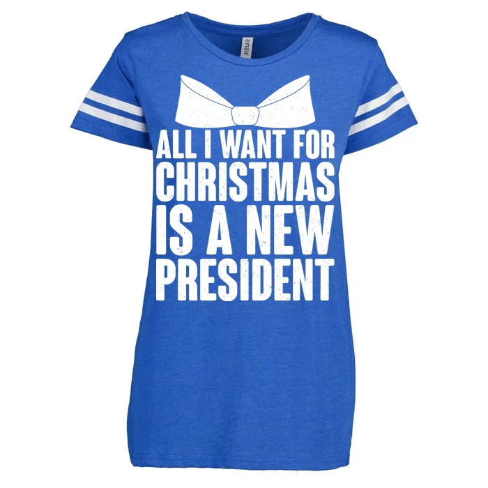 All I Want For Christmas Is A New President Enza Ladies Jersey Football T-Shirt