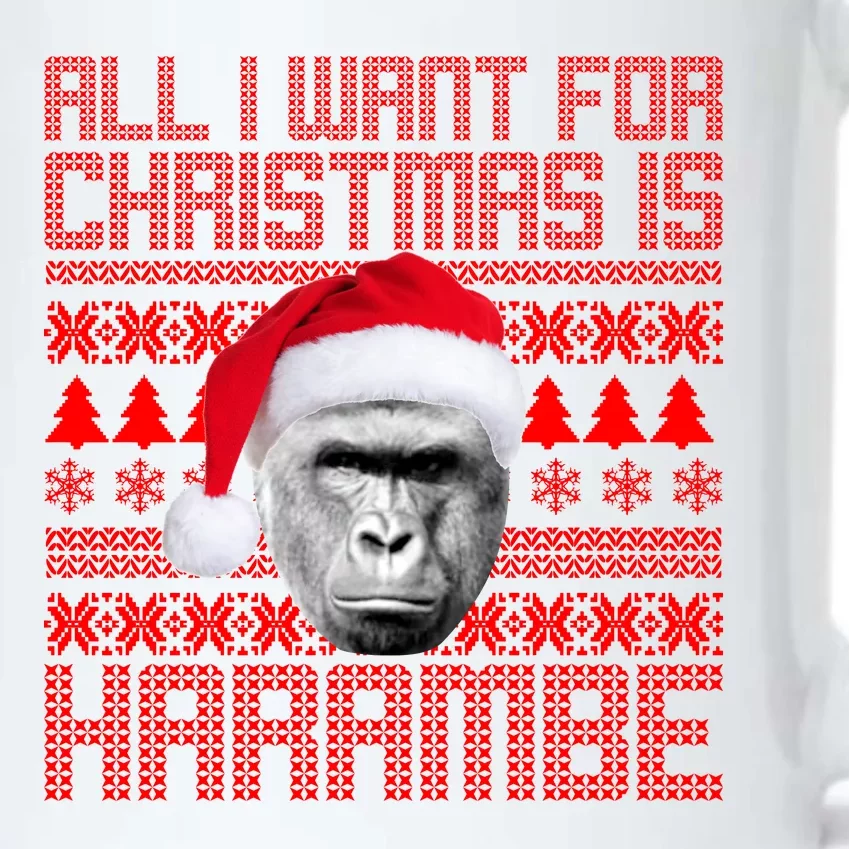 All I Want for Christmas is Harambe Ugly Sweater Design Black Color Changing Mug