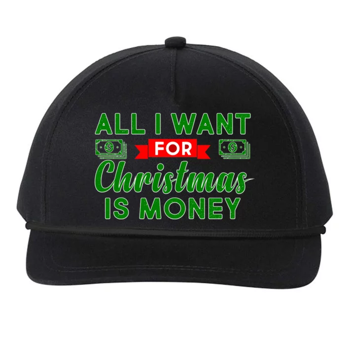 All I Want for Christmas is Money Snapback Five-Panel Rope Hat