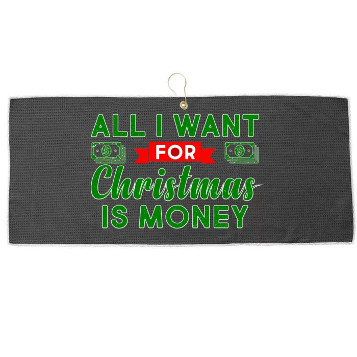 All I Want for Christmas is Money Large Microfiber Waffle Golf Towel