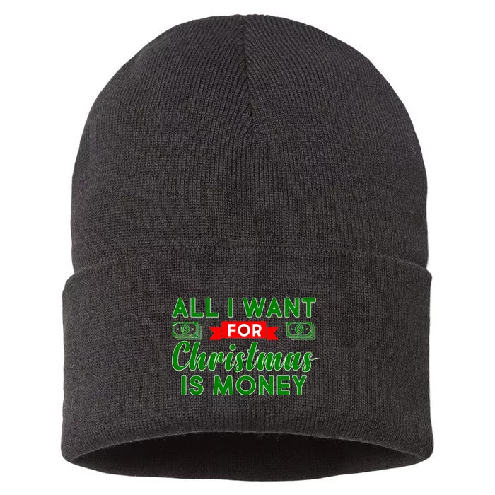 All I Want for Christmas is Money Sustainable Knit Beanie