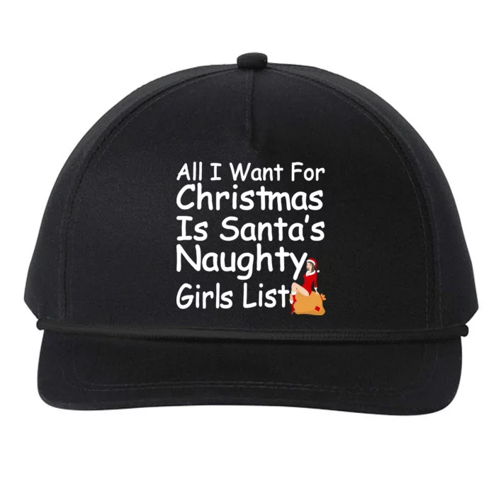 All I Want For Christmas Is Santa's Naughty Girls List Snapback Five-Panel Rope Hat