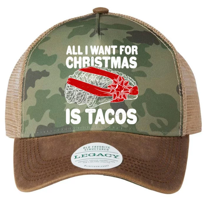 All I Want For Christmas Is Tacos Funny Legacy Tie Dye Trucker Hat