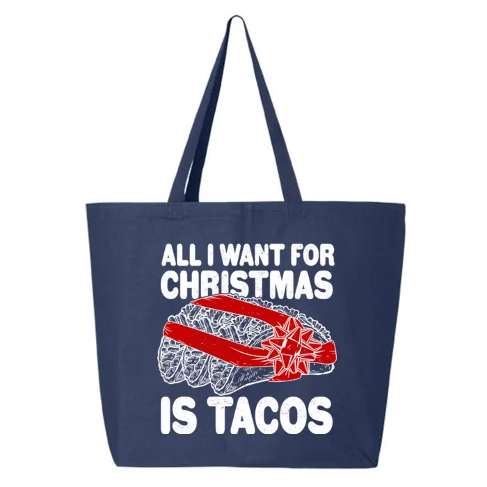 All I Want For Christmas Is Tacos Funny 25L Jumbo Tote