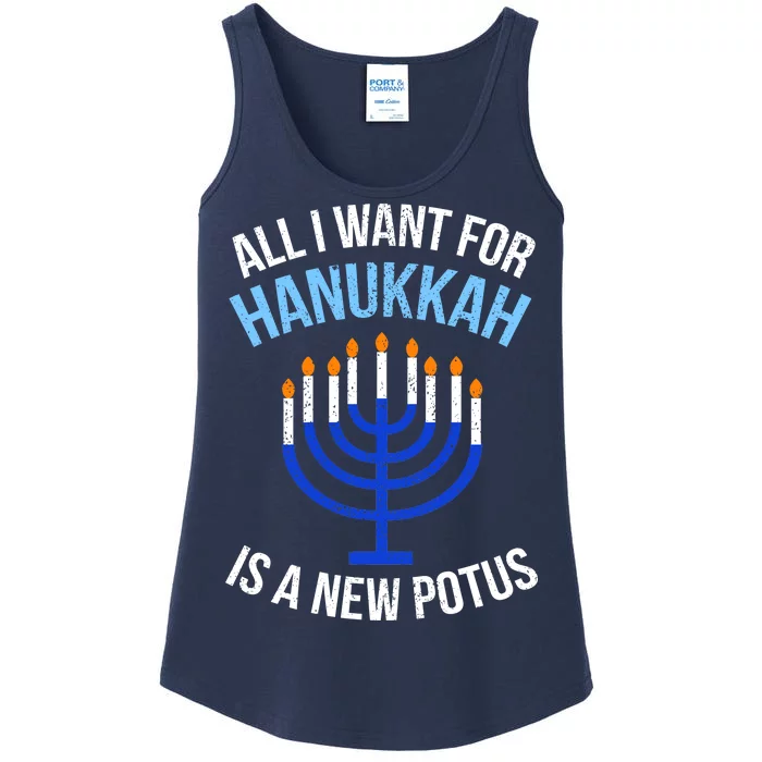 All I Want For Hanukkah Is A New Potus Ladies Essential Tank