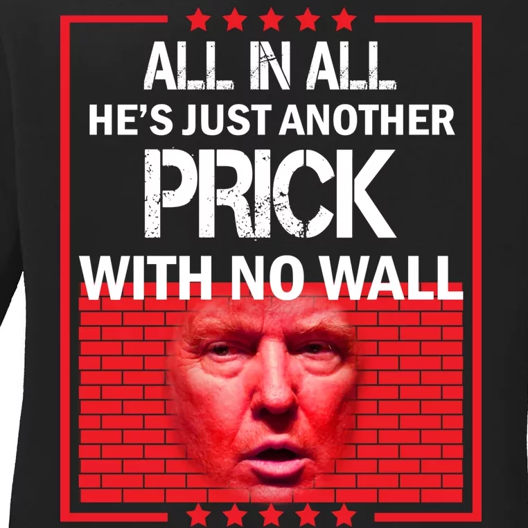 All In All He's Just Another Prick With No Wall Ladies Long Sleeve Shirt