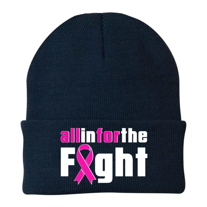 All In For The Fight Breast Cancer Awareness Knit Cap Winter Beanie