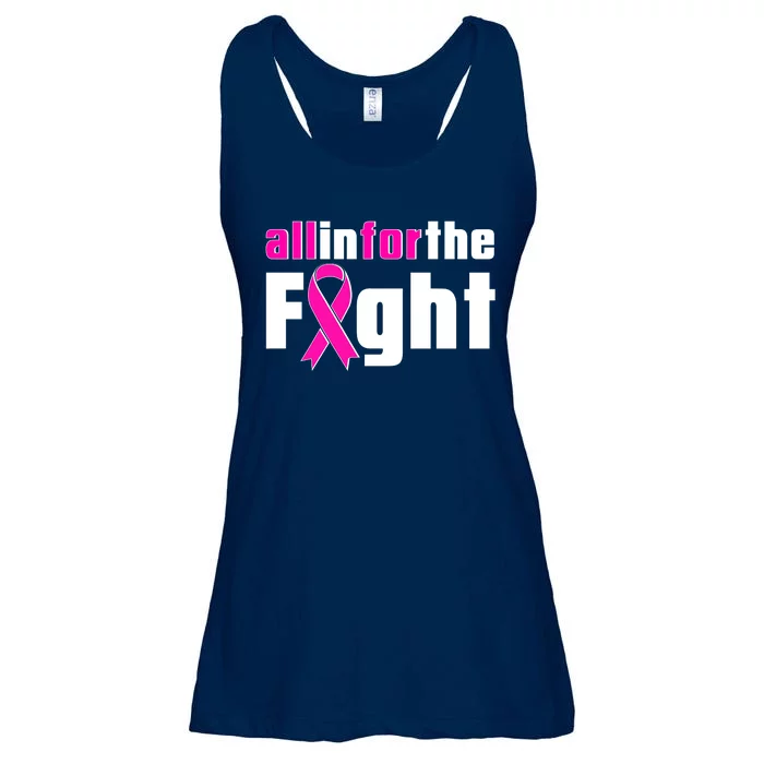 All In For The Fight Breast Cancer Awareness Ladies Essential Flowy Tank